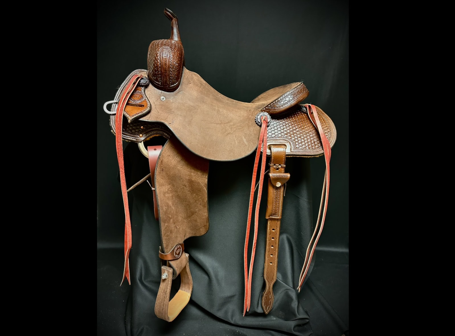 9 White Rock Cutting Saddle — custom leather saddle