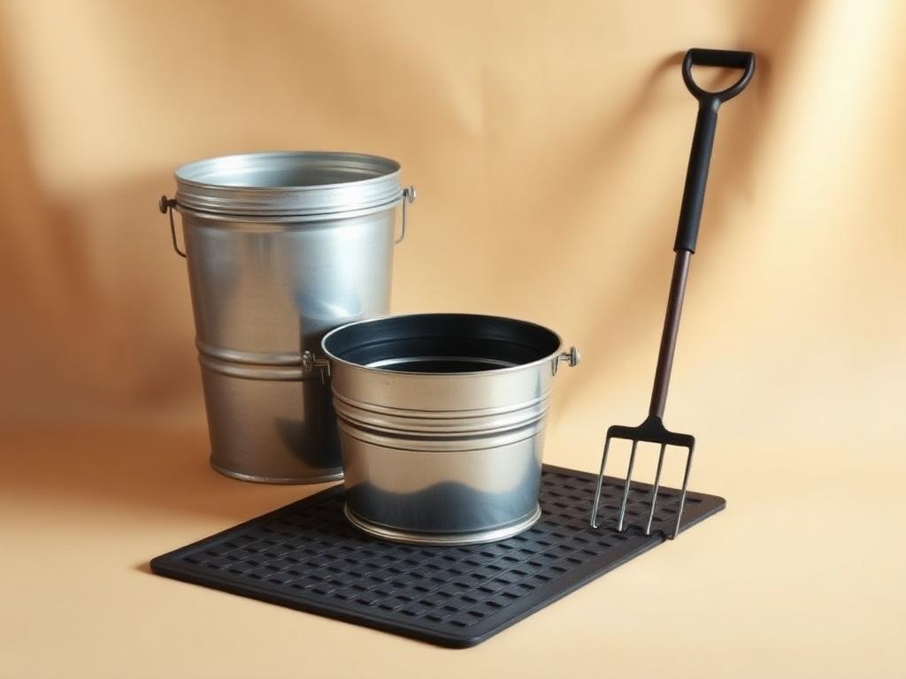 Pro Stable Fork & Muck Cart — Stable Equipment at Equine Horses Ranch